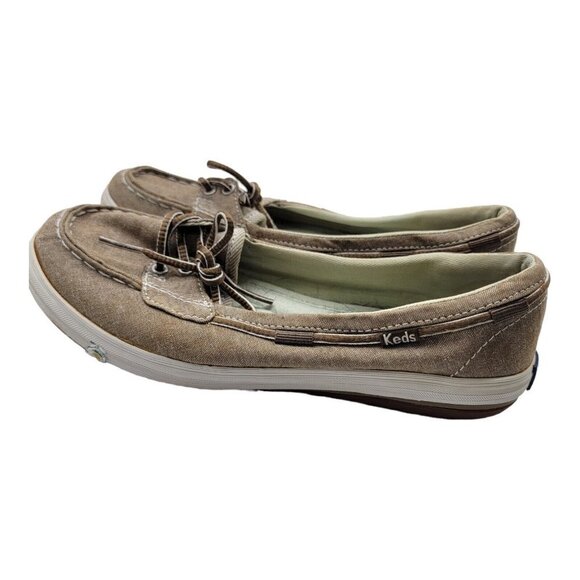 Keds Moccasin Womens Sz 6 Beige Ortholite Memory Foam Slip On Boat Shoe WF52722 - Picture 4 of 7